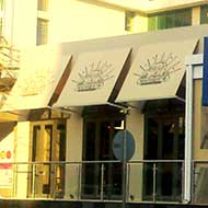 Sun Projects Fall Arm Awning made with canvas for both commercial and residential use